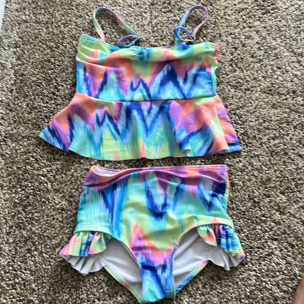 Girls high waisted tankini swimsuit